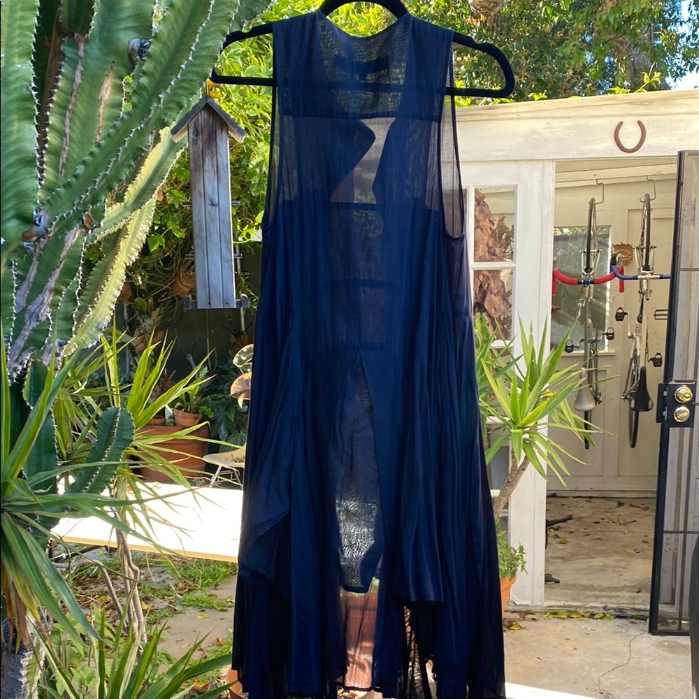 Ter et Tartine Blue Sleeveless High Low Sundress - Picture 11 of 16